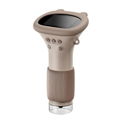 Handheld microscope for students and budding naturalists with LED backlight, brown