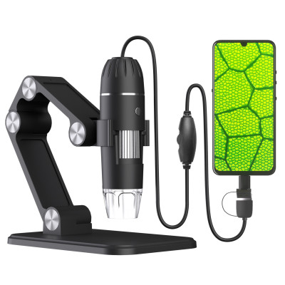 Přenosný 1600x USB digitální mikroskop s LED světelným zdrojem 3-v-1