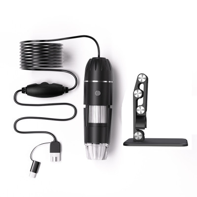 Prenosný digitálny mikroskop 1600x USB so zdrojom svetla LED 3 v 1