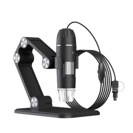 Přenosný 1600x USB digitální mikroskop s LED světelným zdrojem 3-v-1