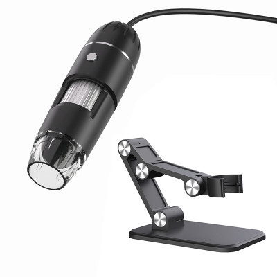 Přenosný 1600x USB digitální mikroskop s LED světelným zdrojem 3-v-1