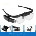 Profesionální náhlavní lupa ( brýle ) s LED osvětlením a integrovanou dobíjecí baterii