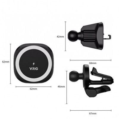 VRIG MG-07S Magnetic smartphone holder for car with inductive charging