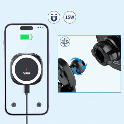 VRIG MG-07S Magnetický držák na smartphone do auta s indukčním nabíjením