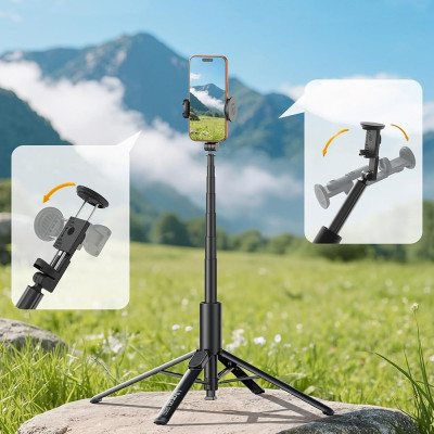 Ulanzi MT86, Mini phone tripod with clamp, selfie stick, remote control, 32.5 - 153 cm