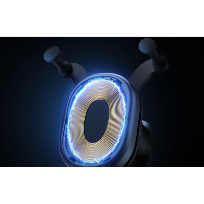 Stable gravity wireless car charging holder Baseus Pro 15W (black), for ventilation grille