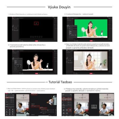 Sada pro upevnění fotografického pozadí Puluz 2x3 m / stojan + 3 fotografická pozadí PKT5205