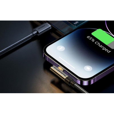 Úhlový nabíjecí a datový kabel značky Joyroom, USB-C na Lightning