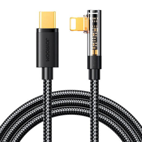 Úhlový nabíjecí a datový kabel značky Joyroom, USB-C na Lightning