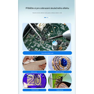 Ručná digitálna lupa ( mikroskop ) s 2" obrazovkou, LED podsvietenie