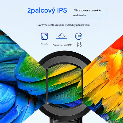 Ruční digitální lupa ( mikroskop ) s 2" obrazovkou, LED přisvícení