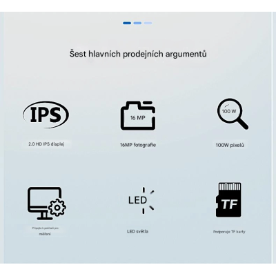 Ručná digitálna lupa ( mikroskop ) s 2" obrazovkou, LED podsvietenie