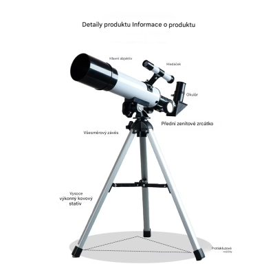 F36050 Prenosný HD ďalekohľad so statívom (refraktor)