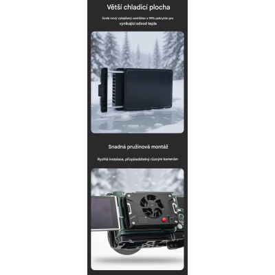 Externý chladiaci ventilátor pre fotoaparáty, JN-108 pre Fuji, Nikon, Sony