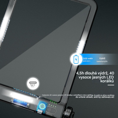 Reading magnifier, 3 V 1 neck suspension, led light, stand