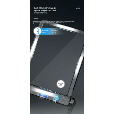 Reading magnifier, 3 V 1 neck suspension, led light, stand