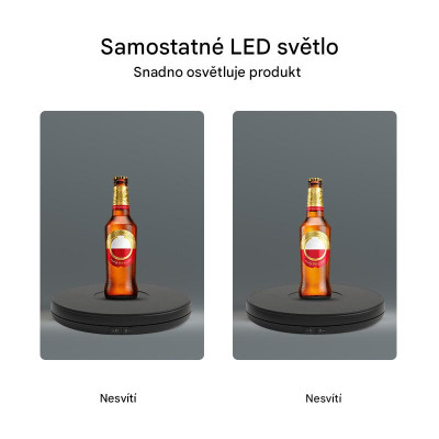 Otočný motorizovaný podstavec 250 cm pro produktovou fotografii s LED světlem, NDL LED 250 mm