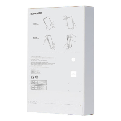 Protective Case Baseus Magnetic Crystal Clear for iPhone 13 (transparent) + tempered glass + cleaning kit