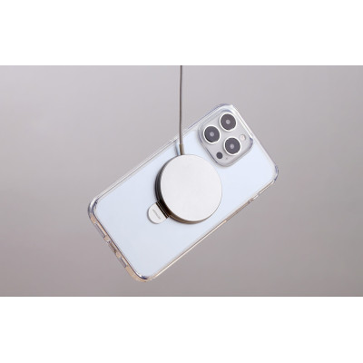 Magnetické ochranné pouzdro s držákem Joyroom JR-BP004 pro iPhone 15 Pro (průhledné)