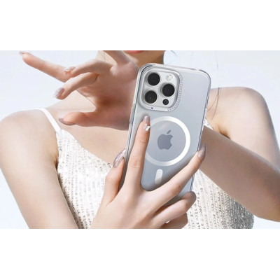 Joyroom PN-15B2 Magsafe Glacier Case for iPhone 15 Pro (Clear)