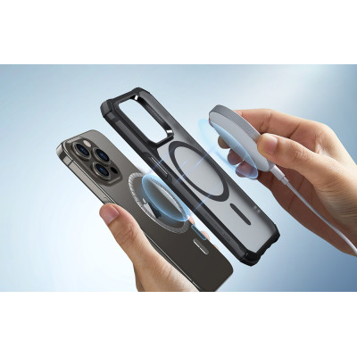ESR Air Armor Case for iPhone 15 Pro, Magsafe (Black)
