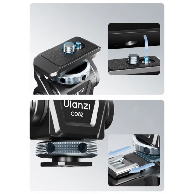 Hlava statívu 2D, Ulanzi CO82 Mini, pre fotoaparáty, kamery