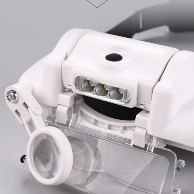 Lupa s osvetlením LED, zväčšenie 1,5x až 11,5x ( nastaviteľné )