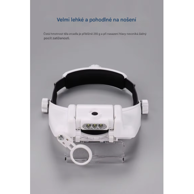 Magnifier with LED illumination, magnification 1.5x to 11.5x ( adjustable )