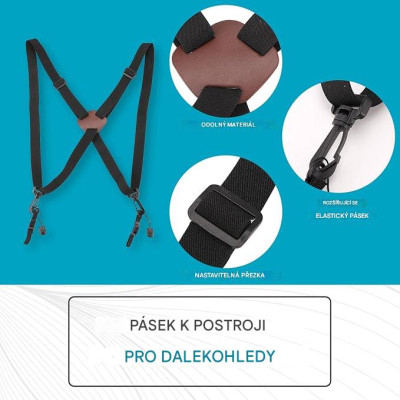Nastavitelný popruh pro dalekohled (binokulární)