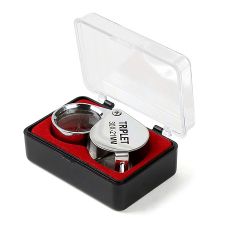 Professional jewellery magnifier with 30x magnification and 21 mm lens diameter