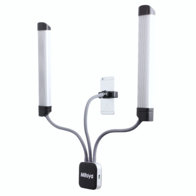 MITOYA LED kosmetická lampa 2in1 dvoubarevná s ohebnými rameny