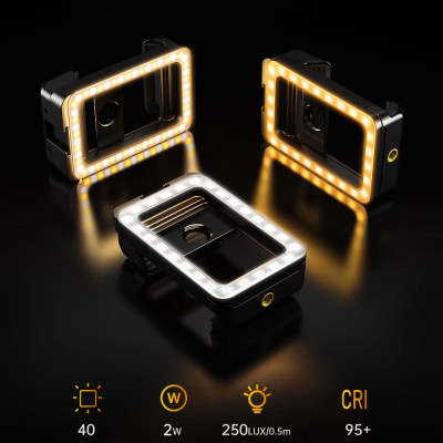 Apexel APL-HB100FL23 100mm macro lens for phone with LED light