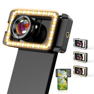 APEXEL APL-FL23M15 15× macro lens for mobile phones with LED illumination