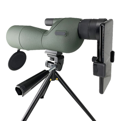 Pozorovací prenosný ďalekohľad, monokulár, 25 - 75 x 60 FMC, Bak 4, čierny, držiak na telefón, mini statív