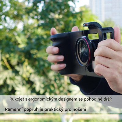 Video Rig, univerzálny držiak mobilného telefónu, klietka, rukoväť, diaľkové ovládanie