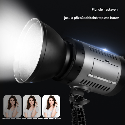 Trvalé štúdiové svetlo LED 150W, dvojfarebné, bowens, 5500k, JSL-B011