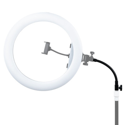 Flexible flexible tripod mount for circular lights, microphone