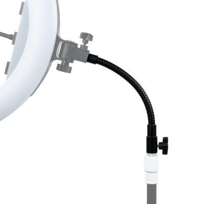 Flexible flexible tripod mount for circular lights, microphone