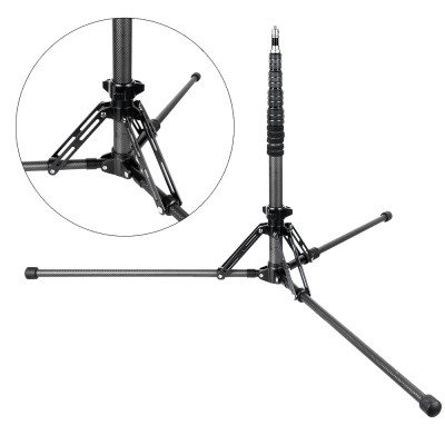 Heron, Carbon tripod for lights 210 cm/ head 16mm / 1/4'' + 3/8'' thread