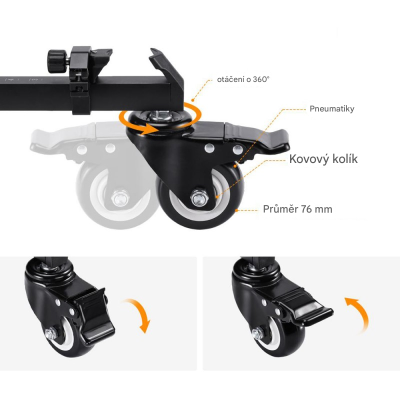 Stativový vozík na kolečkách, K&F Koncept, MS30 KF31.118