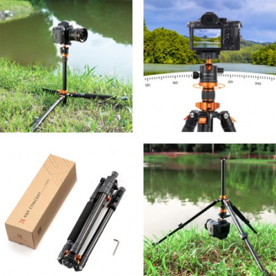 K&F Concept fotografický stativ SA225C1 s kulovou hlavou 140cm a funkcí monopodu (KF09.094)