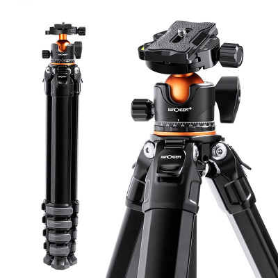 K&F Concept fotografický stativ SA225C1 s kulovou hlavou 140cm a funkcí monopodu (KF09.094)