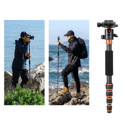 K&F Concept fotografický stativ SA225C1 s kulovou hlavou 140cm a funkcí monopodu (KF09.094)