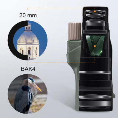 Dalekohled monokulární (zaměřovač) K&F Concept 12x50 BaK4 IP68 KF33.076