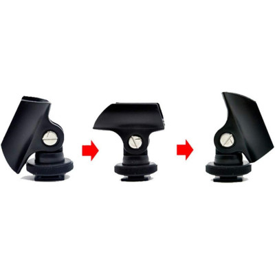 Microphone holder for Hot Shoe ( sledge ) camera with clamp diameter 19,5 mm