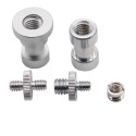 Screw adapters 5 pcs, 5 in 1, 1/4" to 3/8", male to female, for tripod ball head, monopod, light, flash